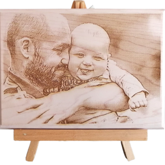 Wooden Photo Engrave