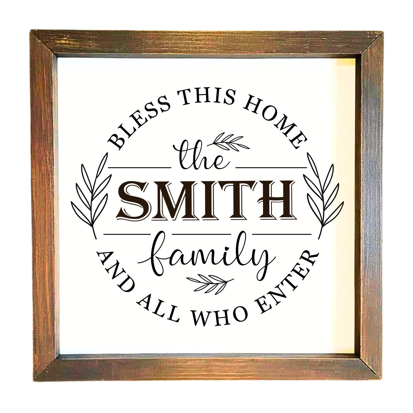 12x12" Personalized Engraved Wooden Sign