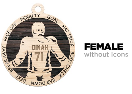 Personalized 2 Layer Wooden Hockey Christmas Ornament – Perfect for Players & Fans