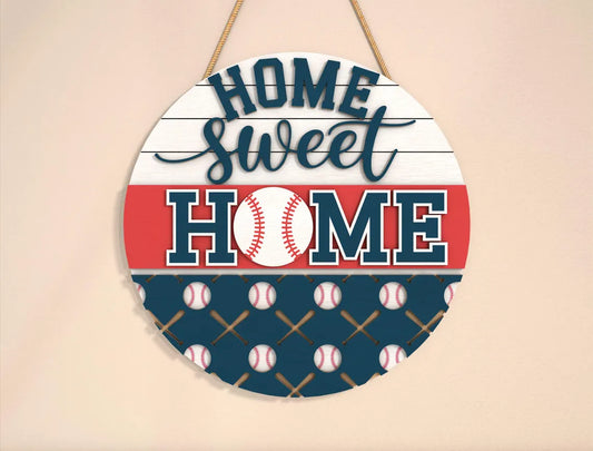 ⚾ DIY Kit – “Home Sweet Home” Baseball Door Hanger | Paint & Assemble Your Own Sports Wall Sign