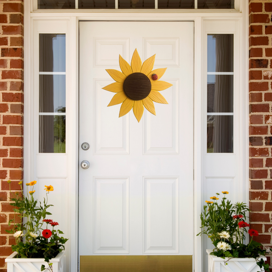 Carved Sunflower Wall Sign