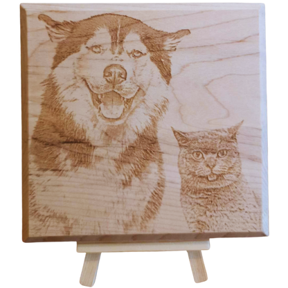 Wooden Photo Engrave