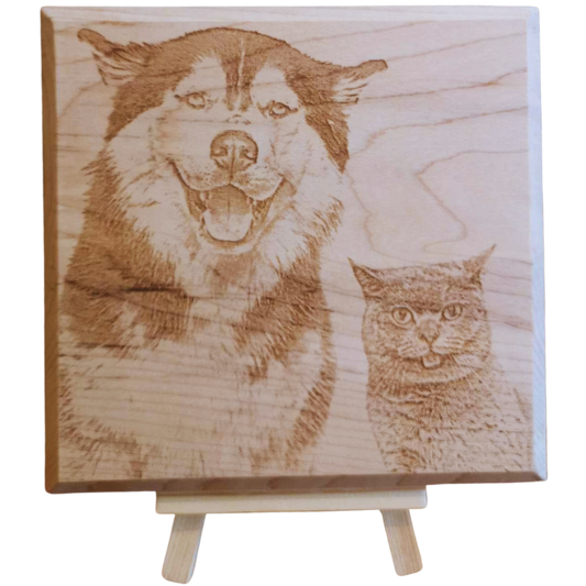 Wooden Photo Engrave