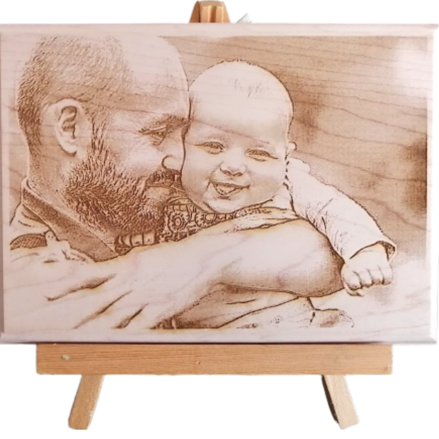 Wooden Photo Engrave