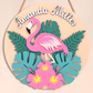 Personalized Flamingo DIY Wall Sign Kit – Tropical Craft for Girls’ Rooms