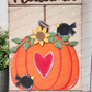 DIY Autumn Harvest Door Hanger Kit – Rustic Fall Pumpkin with Sunflower, Bird & Heart