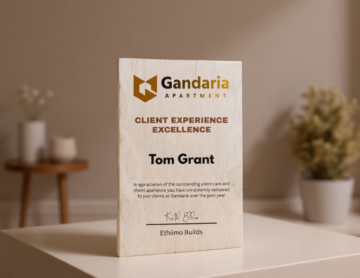 Custom Wooden Trophy