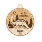 Personalized Dinosaur-Themed Family Christmas Ornament – Handcrafted from Canadian Maple | Custom Name Engraving