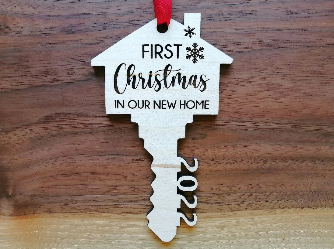 First Home Christmas Ornament – Personalized Wooden Keepsake | Handcrafted from Locally Sourced Canadian Maple