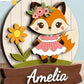 🦊 Personalized DIY Woodland Fox Wall Sign Kit – Custom Craft Décor for Kids' Room or Nursery