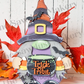 DIY Witch Gnome Shelf Sitter Kit – Trick or Treat Halloween Decor with Spiders & Bats