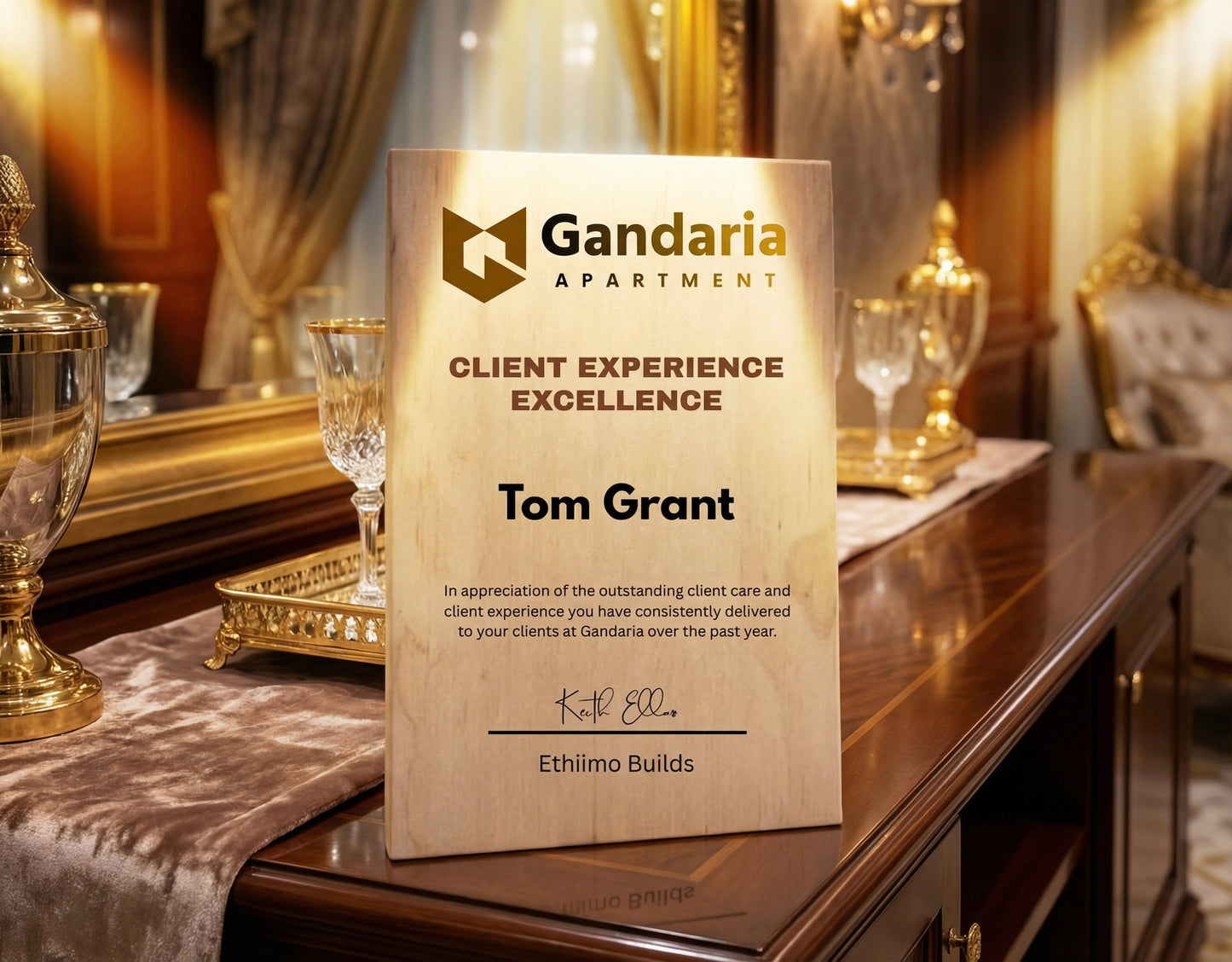 Custom Wooden Trophy