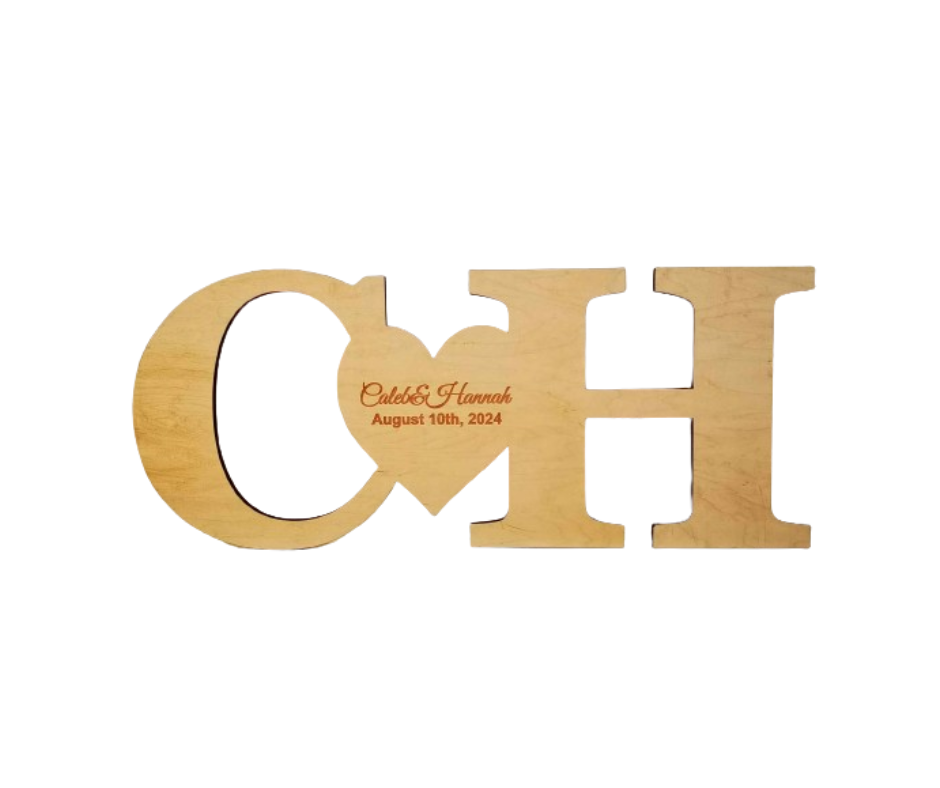 Personalized Wooden Monogram – Laser Cut & Hand-Finished