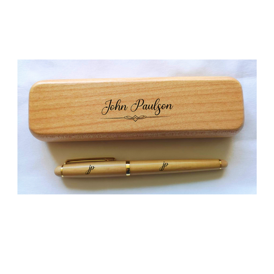 Wooden Pen Box and Pen