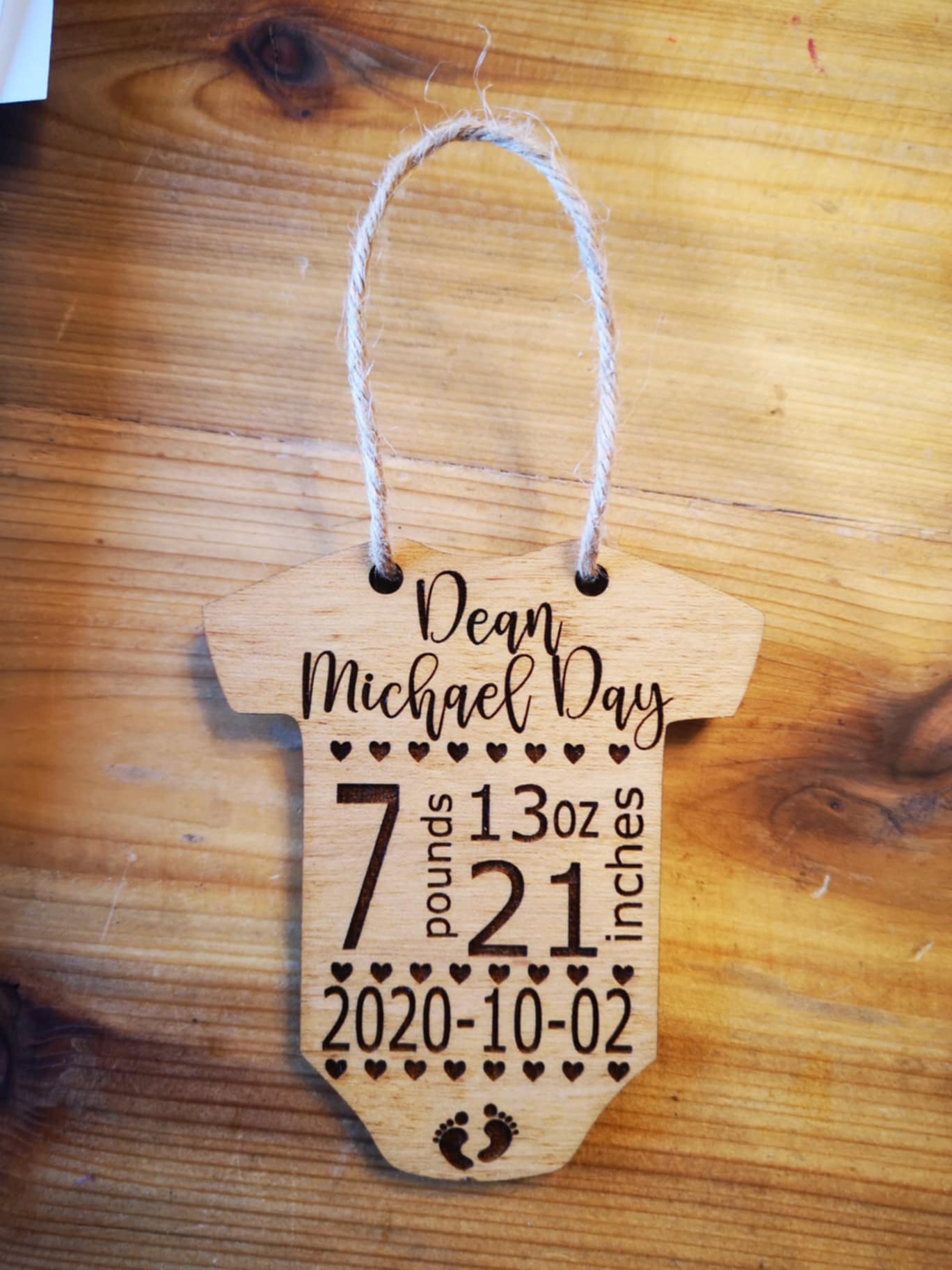 Personalized Baby's First Christmas Wooden Ornament – Custom Engraved Keepsake