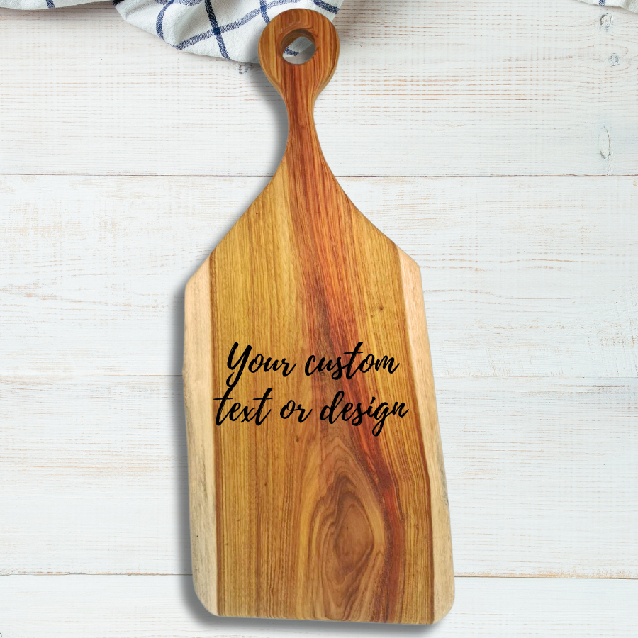 Engravable Canary Wood Charcuterie board