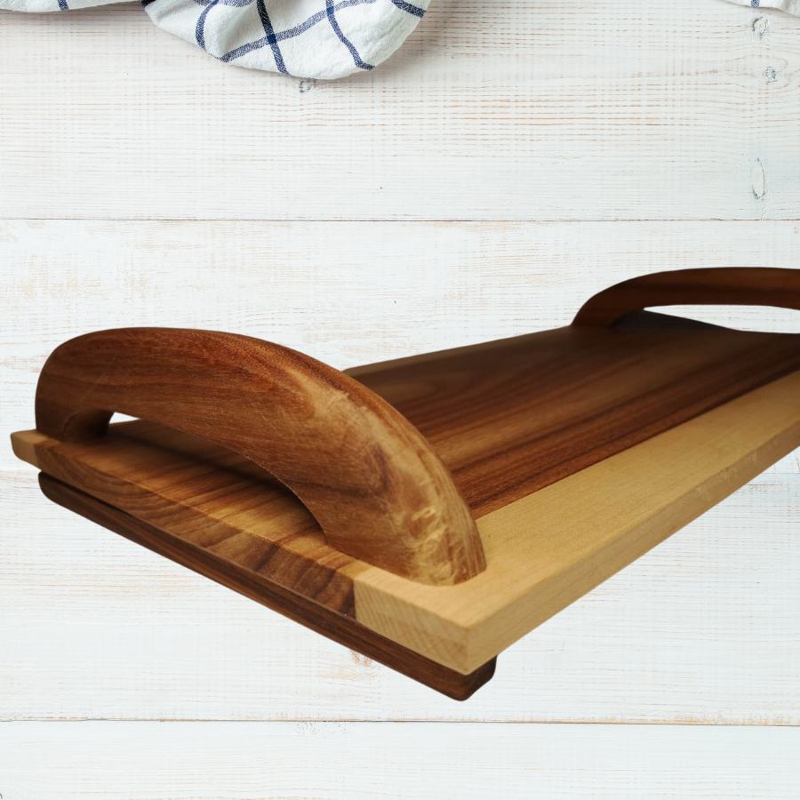 Engravable Maple/Canary Wood Serving Tray