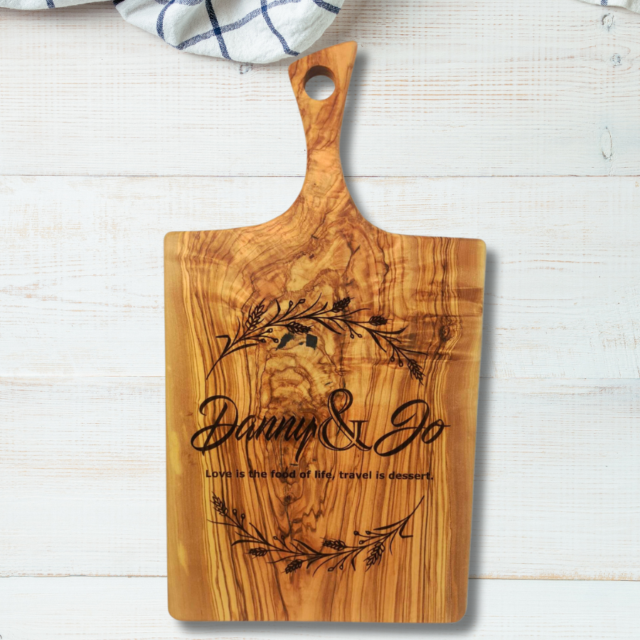 Engravable Olive Wood Cutting Board
