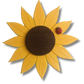 Carved Sunflower Wall Sign