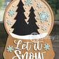 DIY Let It Snow Snowglobe Door Sign Kit – Winter Welcome Craft for Holiday Decor