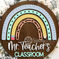 🎨 DIY Kit – Custom Pastel Rainbow Teacher Door Hanger | Build & Paint Your Own Classroom Sign
