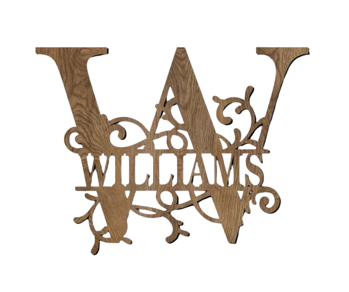 Personalized Wooden Monogram – Laser Cut & Hand-Finished