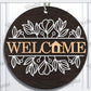 DIY Floral Welcome Door Sign Kit – Wooden Front Door Sign with Leaves & Flowers