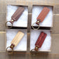 Wooden Keychain with Leather Strap