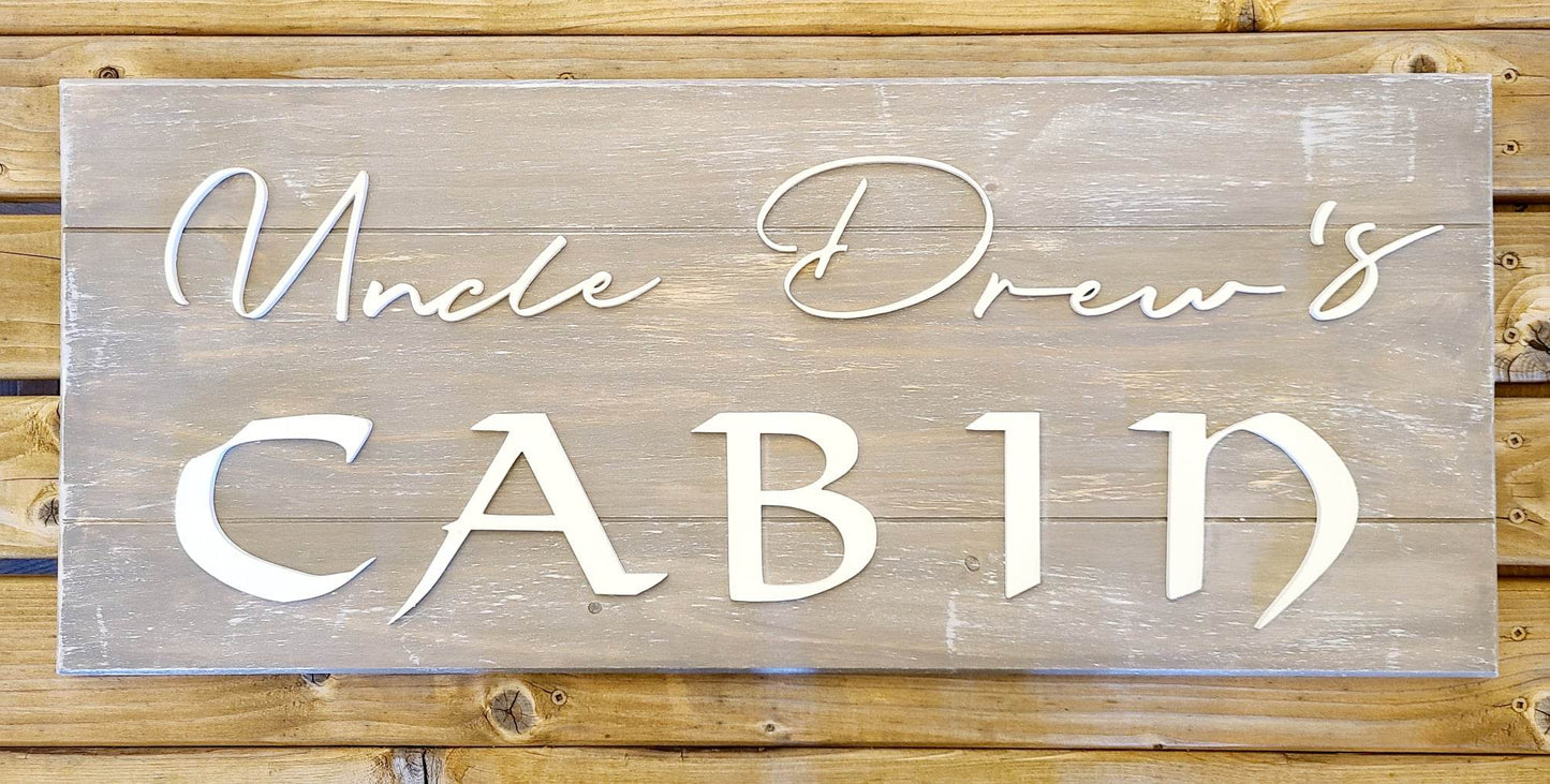 12" x 29" Custom Edge Routed Family Name Sign - Rustic Wall Decor