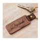 Wooden Keychain with Leather Strap